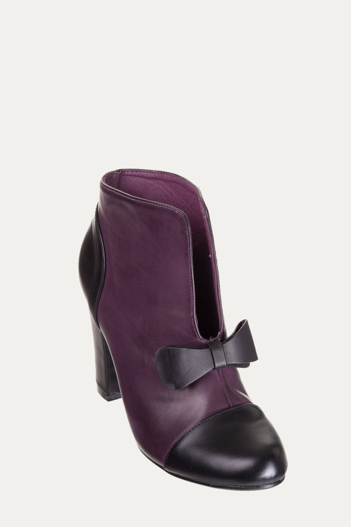 Banned Apparel - Purple Dolores Sexy Ankle Boots - napoleonshousecleaning Husinec