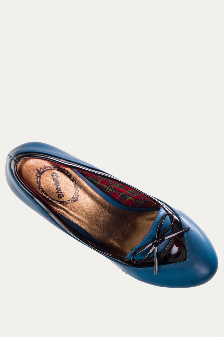 Banned Apparel - Blue Grace Kitten Hill Retro Shoes - napoleonshousecleaning Husinec