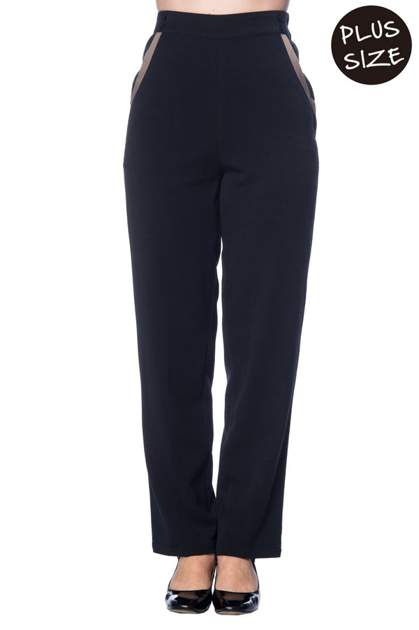 CONTRAST TRIM TROUSERS by Banned Apparel