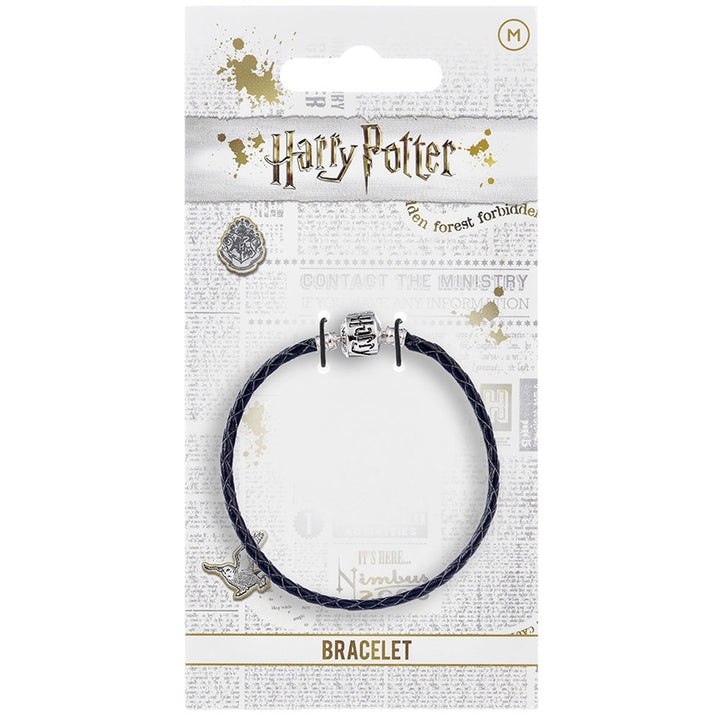 Harry Potter Leather Charm Bracelet Black M by Harry Potter