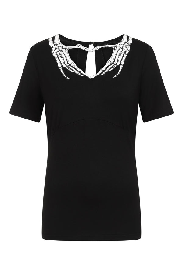 SKELEON HEART TOP by Banned Apparel