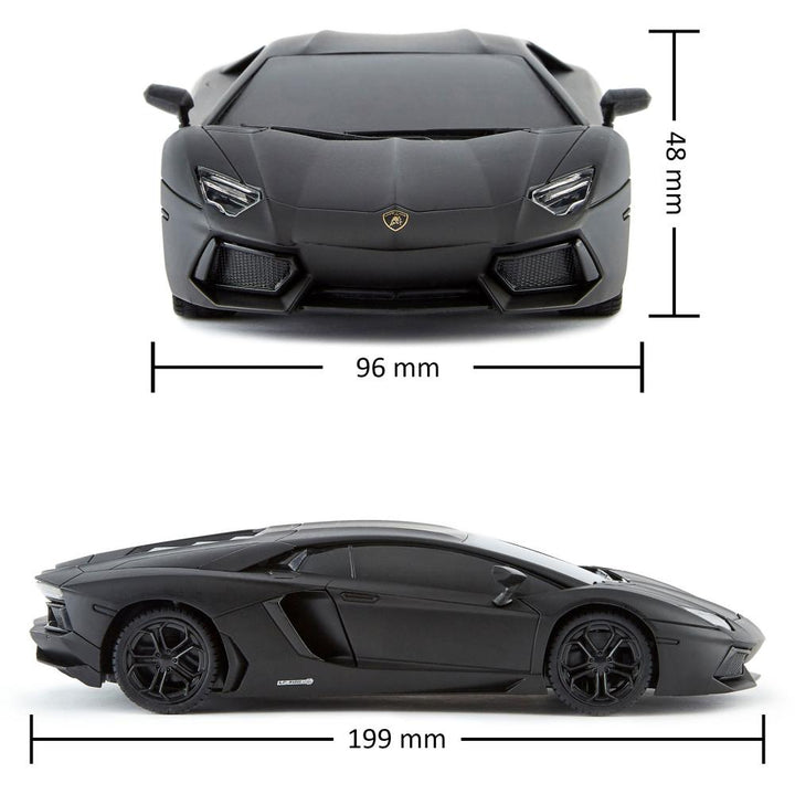 Lamborghini Aventador Radio Controlled Car 1:24 Scale Black by Lamborghini