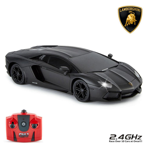 Lamborghini Aventador Radio Controlled Car 1:24 Scale Black by Lamborghini