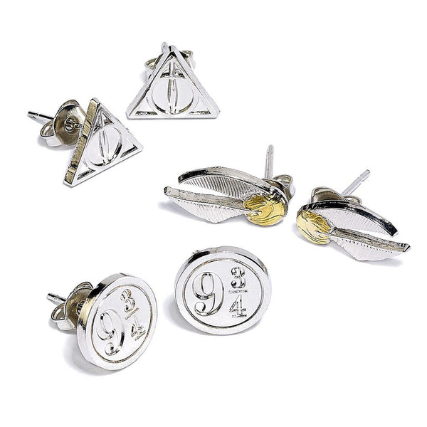 Harry Potter Silver Plated Earring Set by Harry Potter