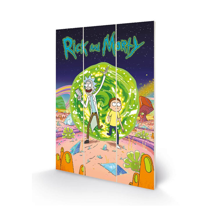 Rick And Morty Wood Print Portal by Rick And Morty