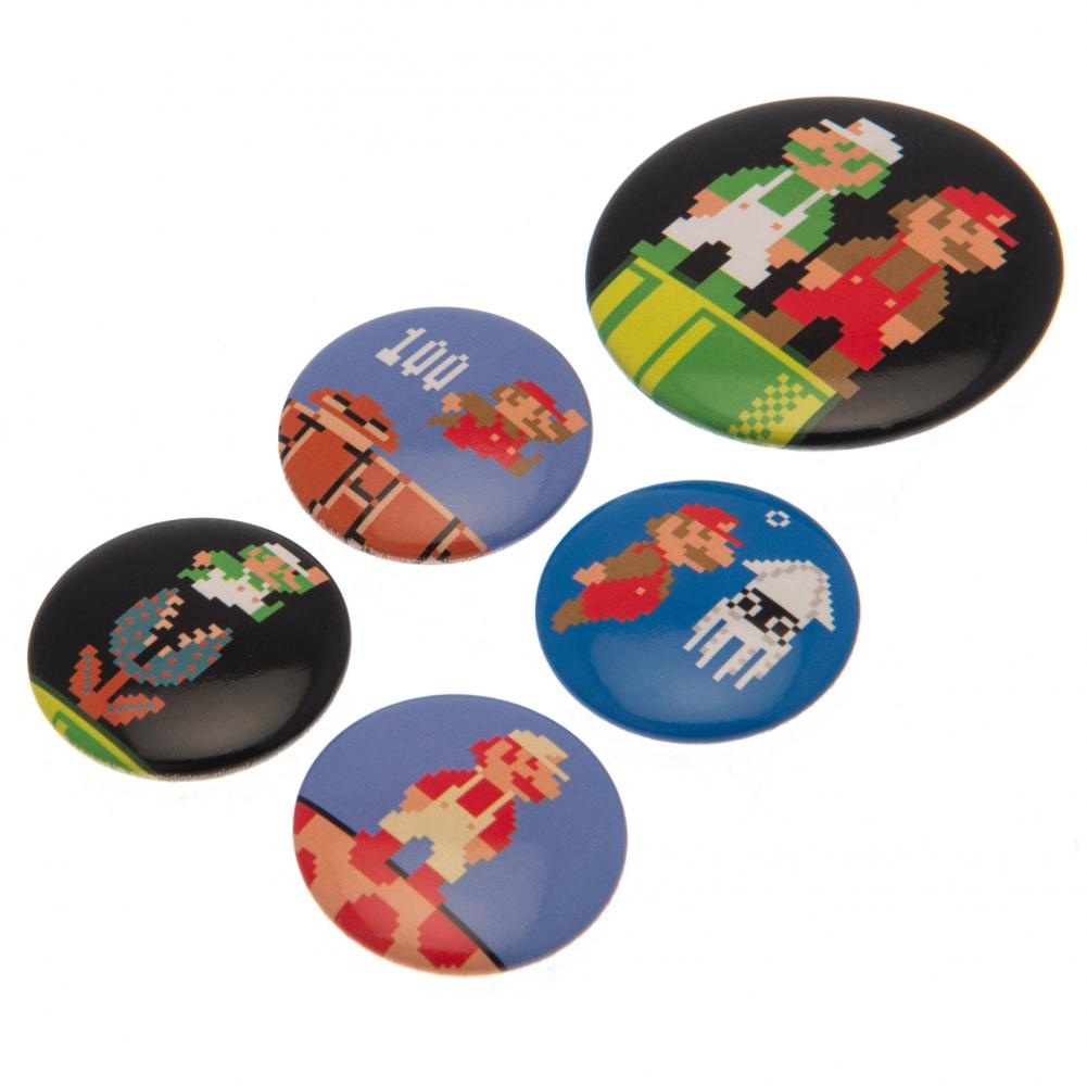 Super Mario Button Badge Set Retro by Grin Entertainment Store