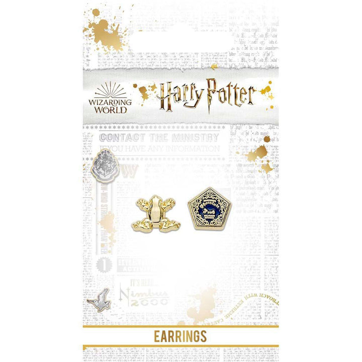 Harry Potter Gold Plated Earrings Chocolate Frog by Harry Potter