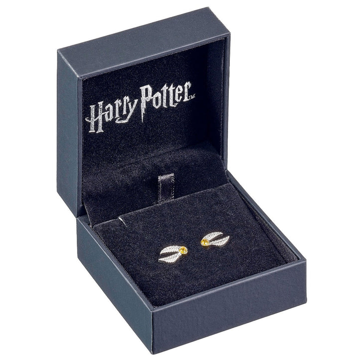 Harry Potter Sterling Silver Crystal Earrings Golden Snitch by Harry Potter