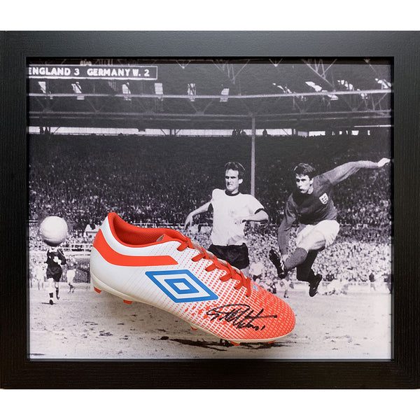 England FA Hurst Signed Boot (Framed) by England FA