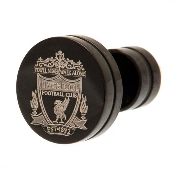 Liverpool FC Black IP Plated Stud Earring by Liverpool FC