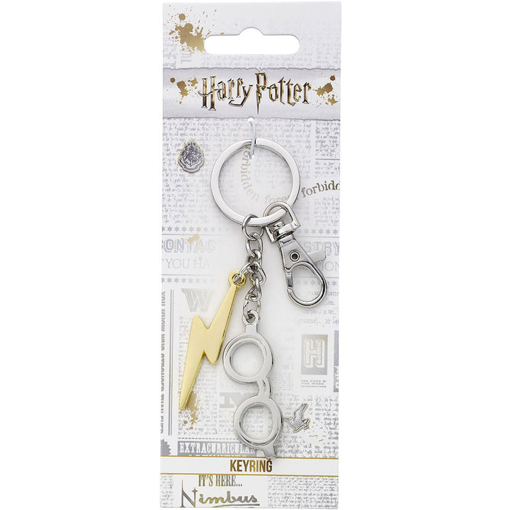 Harry Potter Charm Keyring Lightning Bolt & Glasses by Harry Potter