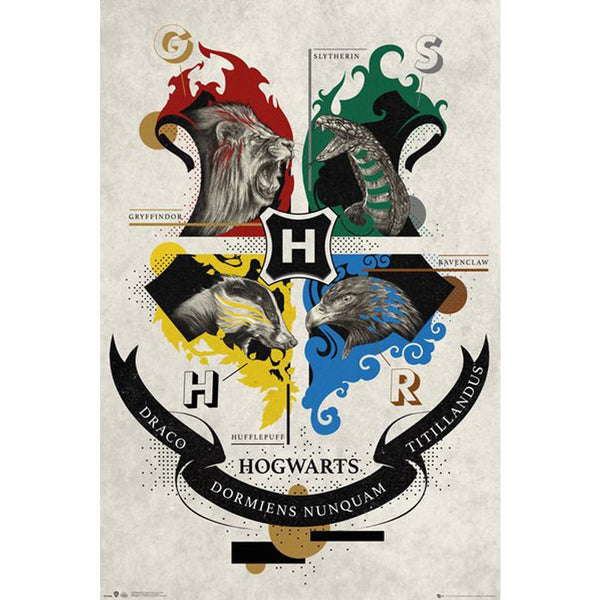 Harry Potter Poster Animal Crest 103 by Harry Potter