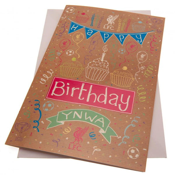 Liverpool FC Birthday Card Girl