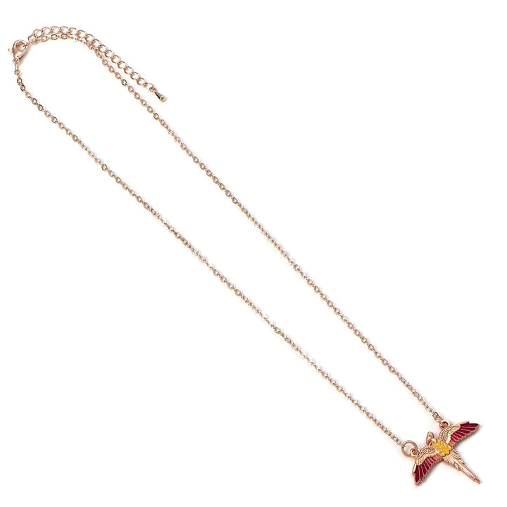 Harry Potter Rose Gold Plated Necklace Fawkes by Harry Potter