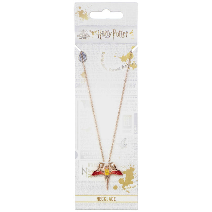 Harry Potter Rose Gold Plated Necklace Fawkes by Harry Potter