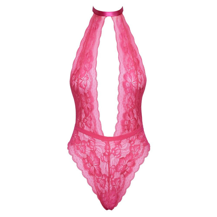 Kissable Halterneck Lace Body Pink-3