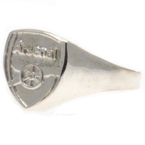 Arsenal FC Silver Plated Crest Ring Medium