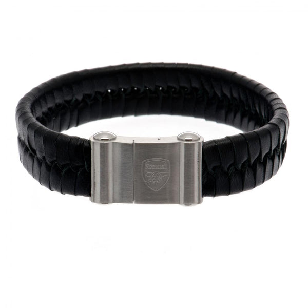 Arsenal FC Single Plait Leather Bracelet by Arsenal FC