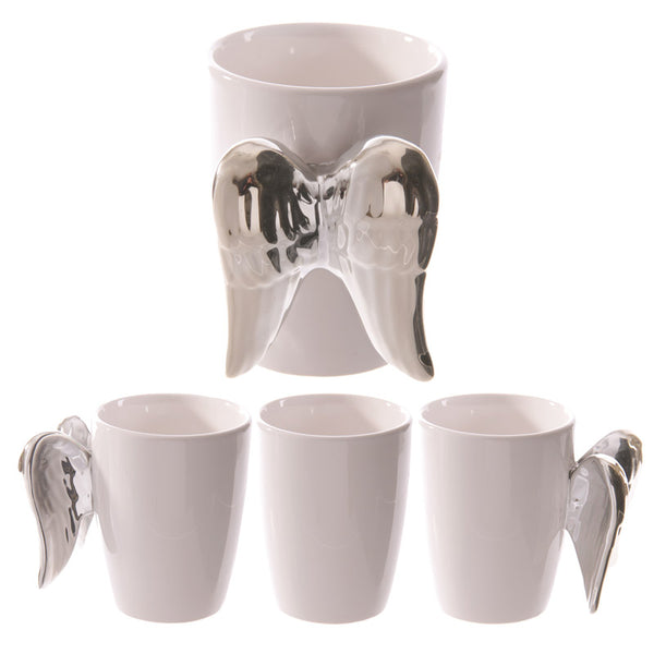 Silver Angel Wings Novelty Ceramic Mug ANG135