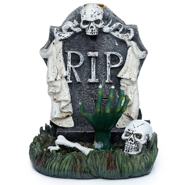 Backflow Incense Burner - RIP Zombie Hand Tombstone BACK31