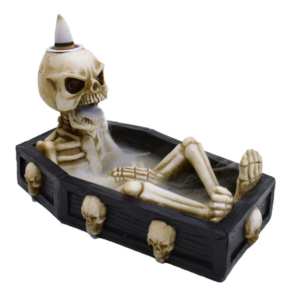 Backflow Incense Burner - Skeleton in the Coffin BACK57