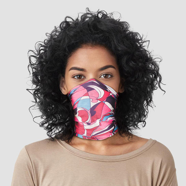 Pink Patterned Neck Scarf Face Covering BAND07