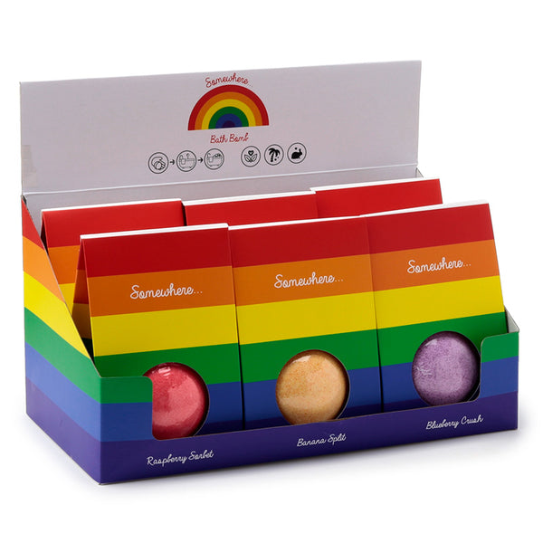 Handmade Bath Bomb in Gift Box - Somewhere Rainbow BATH72-0