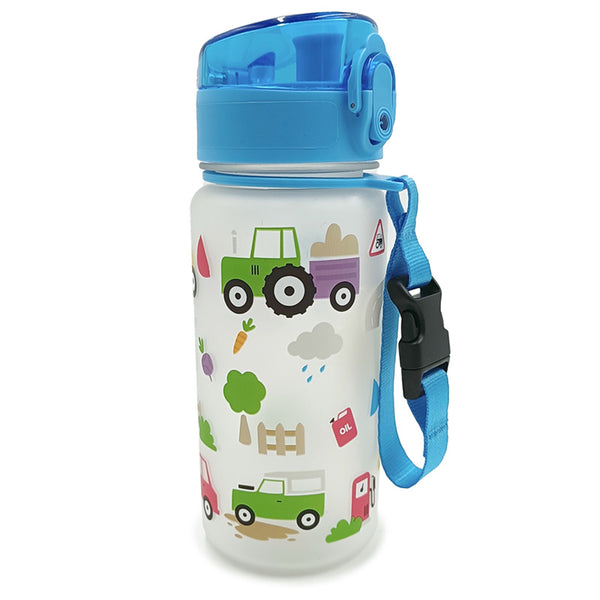 350ml Shatterproof Pop Top Children's Water Bottle - Little Tractors BOT215 by Puckator