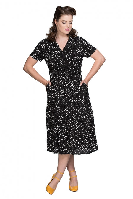 Banned Clothing - Black Spot Dress