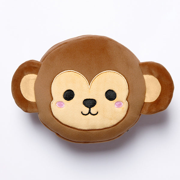 Monkey Relaxeazzz Plush Round Travel Pillow & Eye Mask Set CUSH253 by Puckator