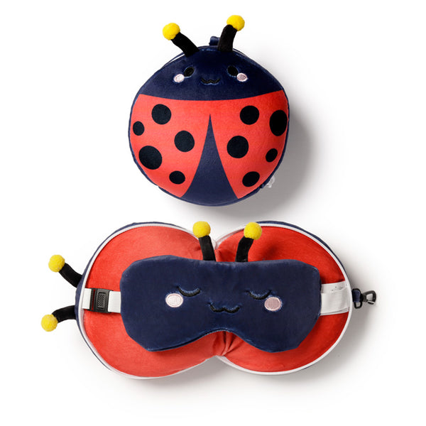 Relaxeazzz Travel Pillow & Eye Mask - Adorabugs Ladybug CUSH310 by Puckator