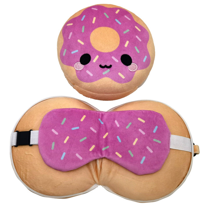 Relaxeazzz Travel Pillow & Eye Mask - Adorasnacks Donut CUSH318-0