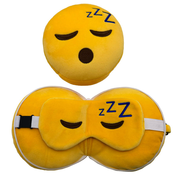 Relaxeazzz Travel Pillow & Eye Mask - Snoozie the Sleeping Head CUSH321 by Puckator