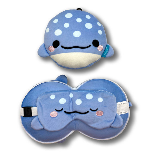 Relaxeazzz Travel Pillow & Eye Mask  - Aoi the Whale Shark CUSH348 by Puckator