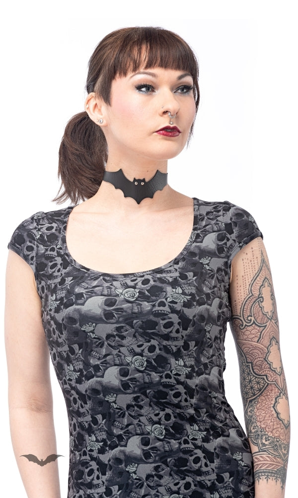 Queen of Darkness - Choker, Collar BAT, adjustable size by Queen Of Darkness