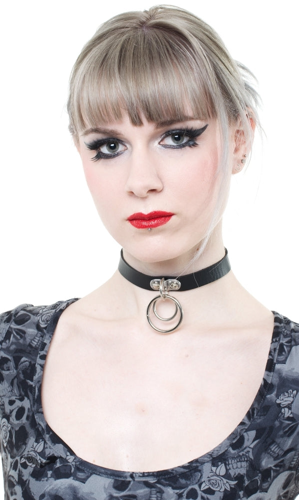 Queen of Darkness - Collar with rings by Queen Of Darkness