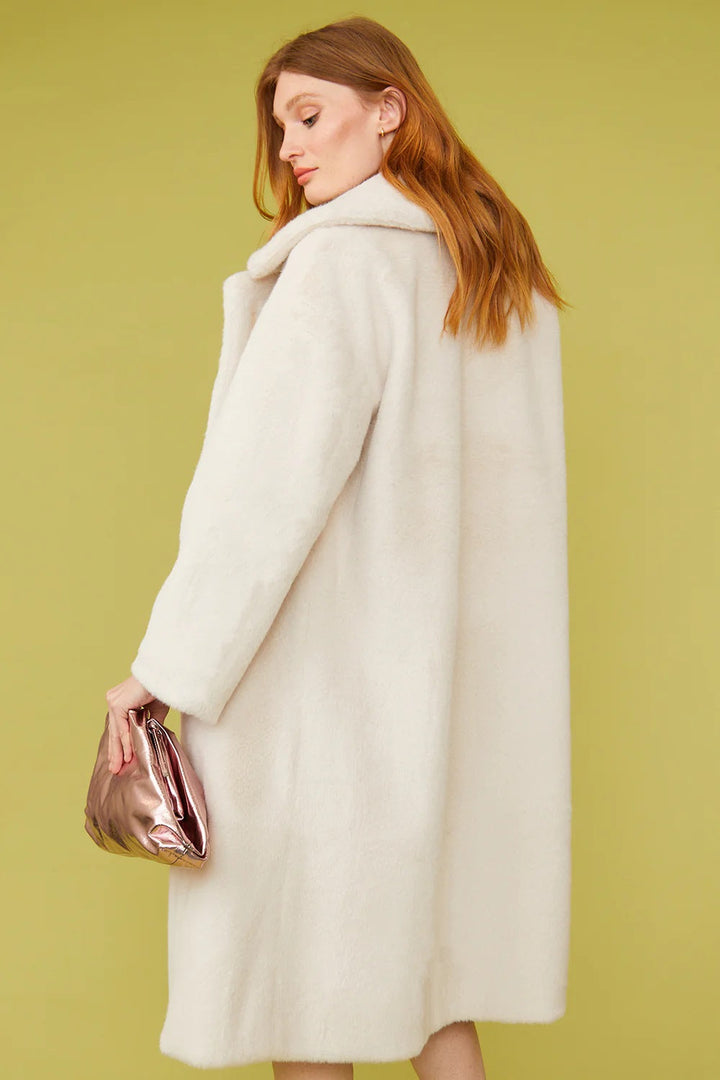 Cream Faux Fur Duchess Midi Coat-4