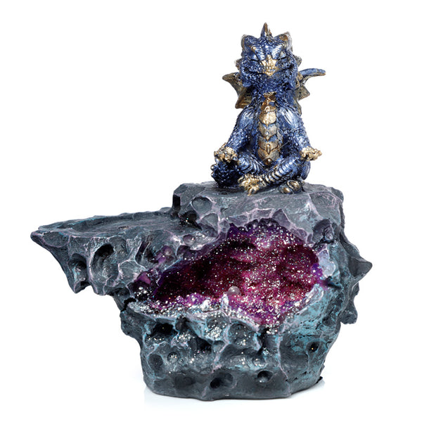 Elements Yoga Dragon LED Crystal Cave Ashcatcher Incense Stick Burner DRG516 by Puckator