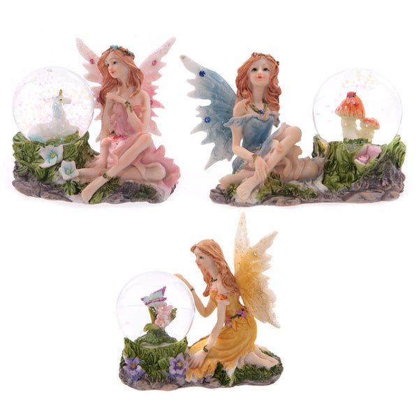 Glitter Flower Fairy Waterball Ornament FY361