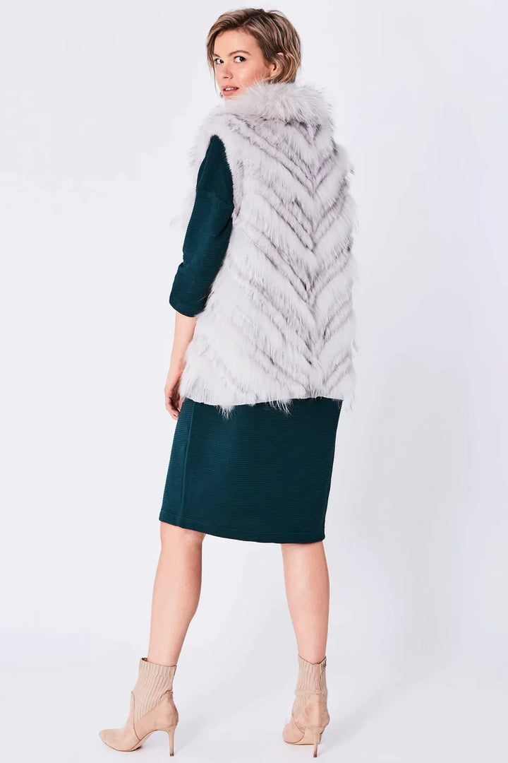 Grey Fox and Coney Fur Gilet by Buy Me Fur Ltd