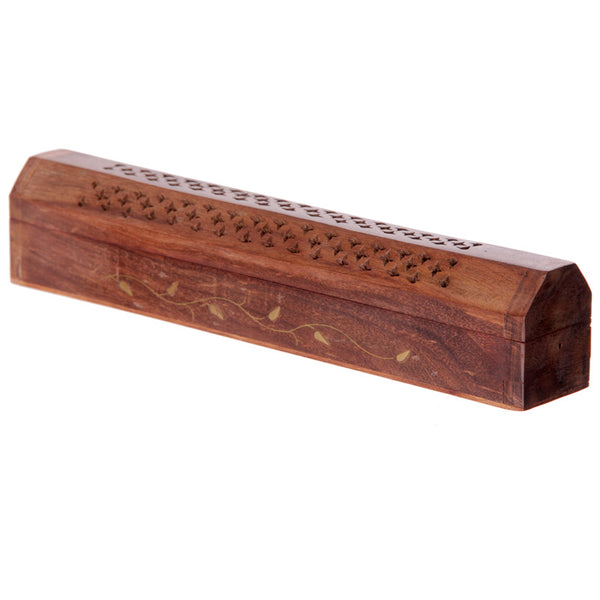 Decorative Sheesham Wood Box with Vine Design IF117