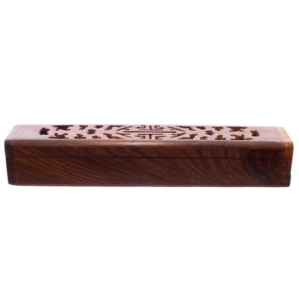 Decorative Sheesham Wood Carved Incense Box IF205