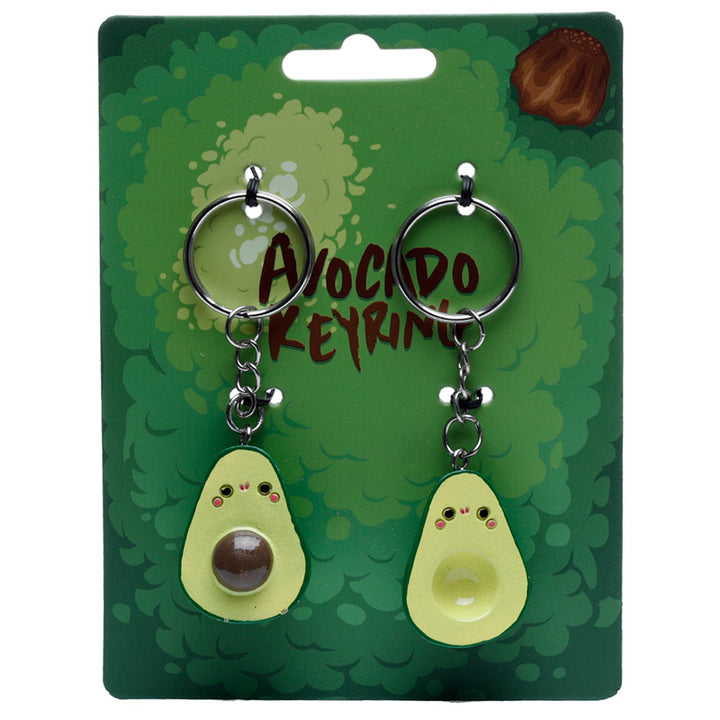 Fun Collectable Set of 2 Avocado Keyrings KEY153 by Puckator