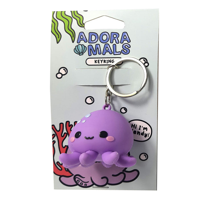 3D PVC Keyring - Adoramals Wendy the Octopus KEY277-0