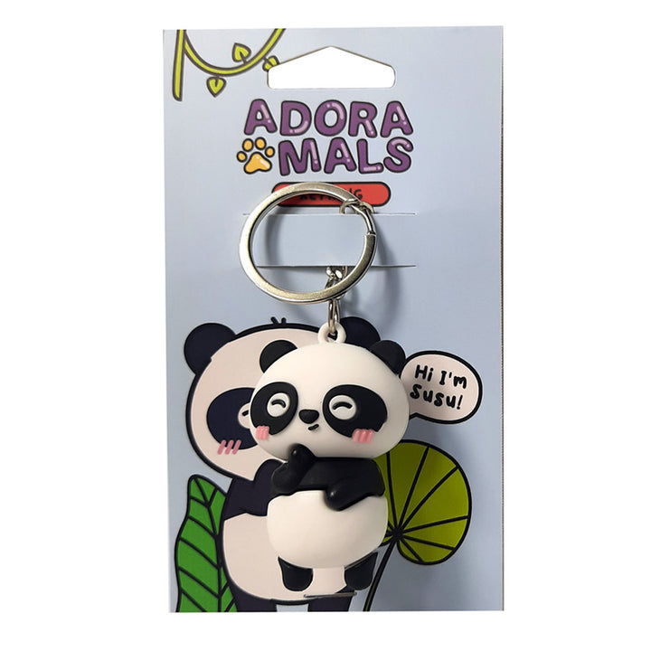 3D PVC Keyring - Adoramals Susu the Panda KEY281-0