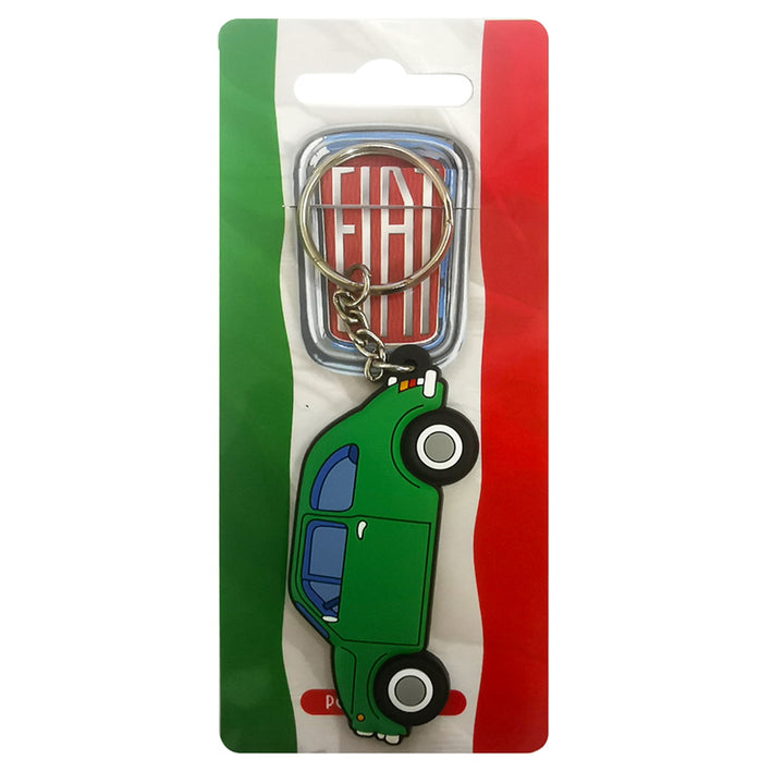 PVC Keyring - Fiat 500 Green KEY283-0