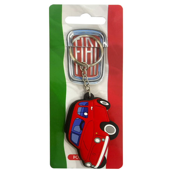 PVC Keyring - Fiat 500 Red KEY284 by Puckator