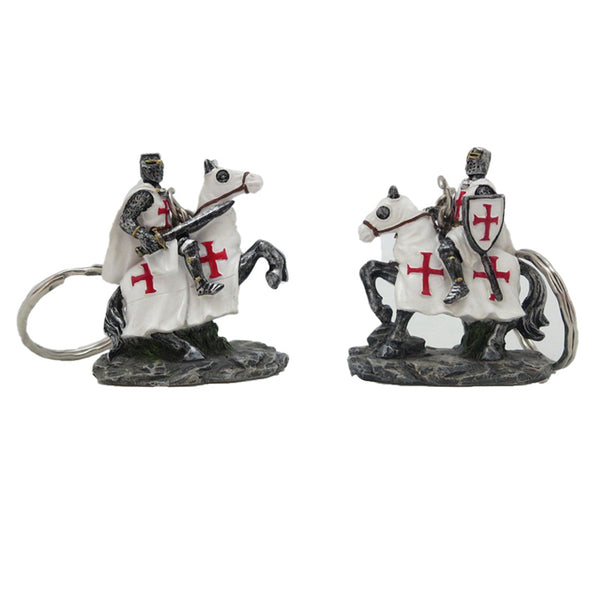 Novelty Keyring - Crusader Knight on Horseback Defender KN223 by Puckator