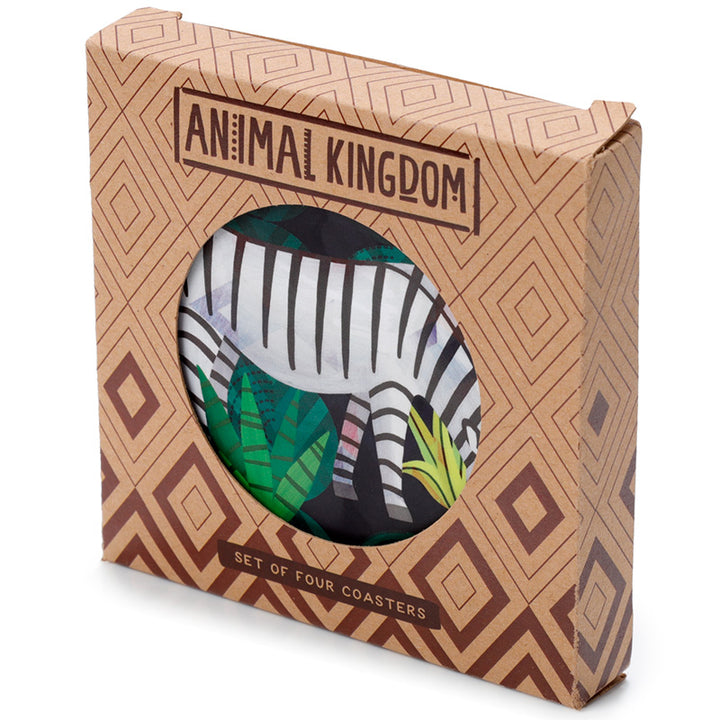 Set of 4 Cork Novelty Coasters - Animal Kingdom KP69-0