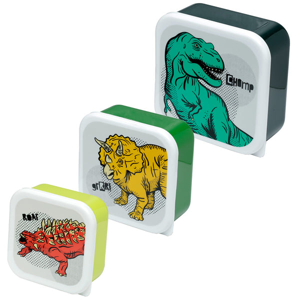 Lunch Boxes Set of 3 (M/L/XL) - Dinosauria LBOX77 by Puckator